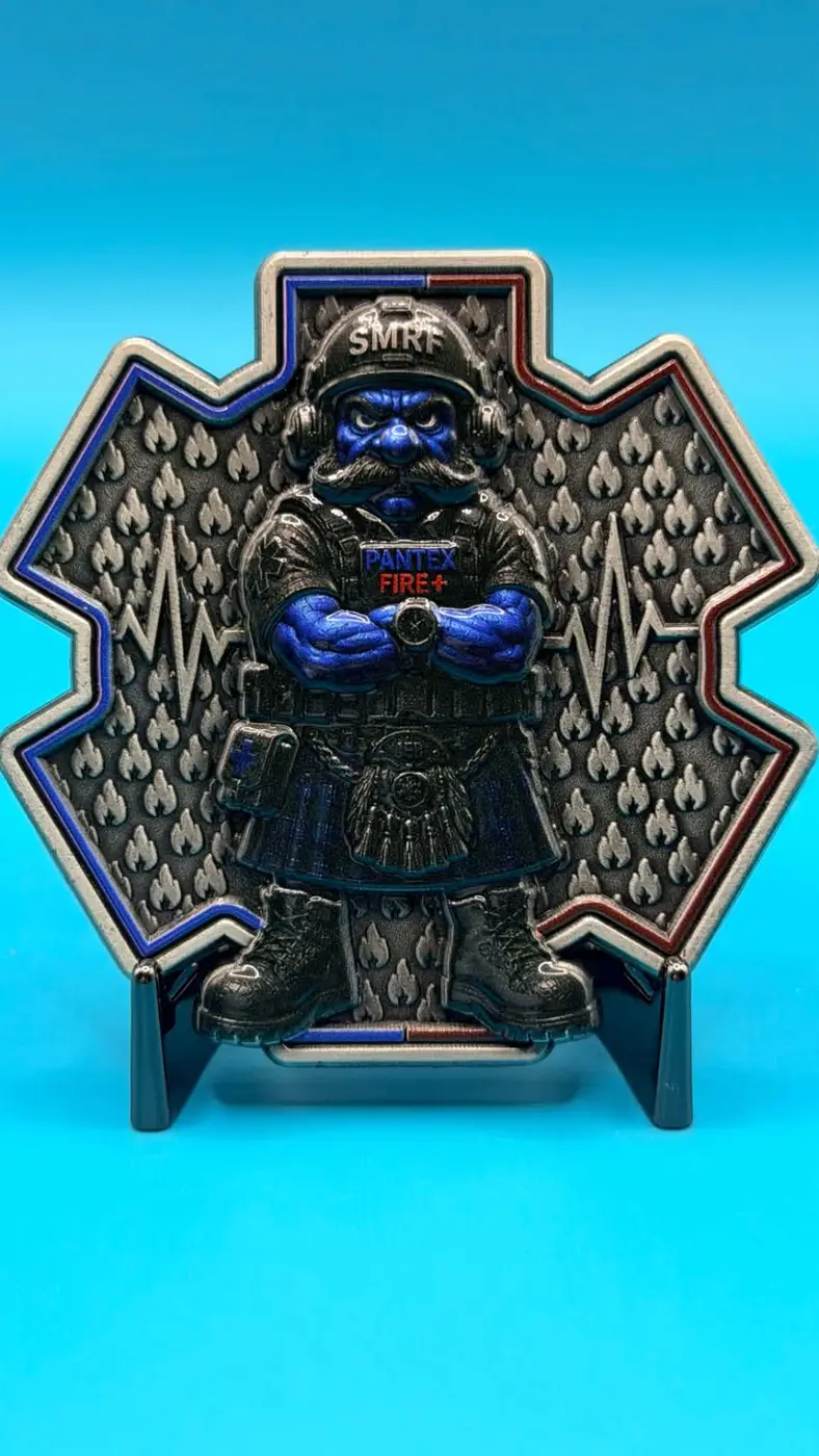Special medical response force challenge coin with a Star of Life emblem